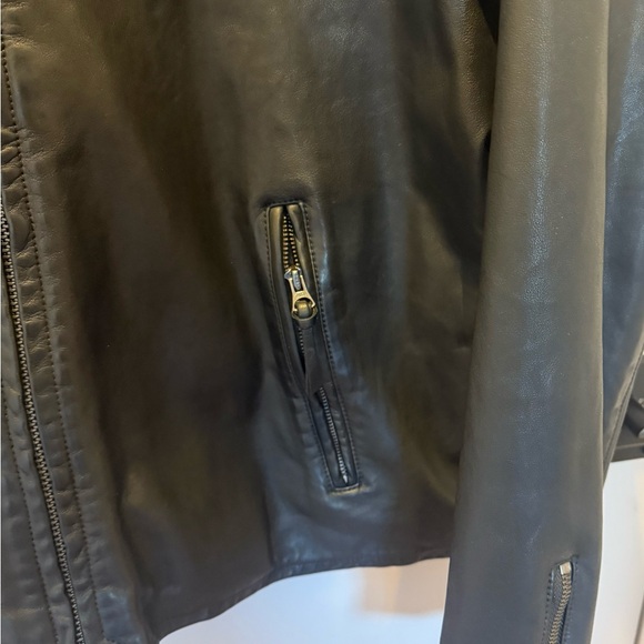 Polo Ralph Lauren Leather Café Racer Jacket Size XXL - Picture 5 of 9